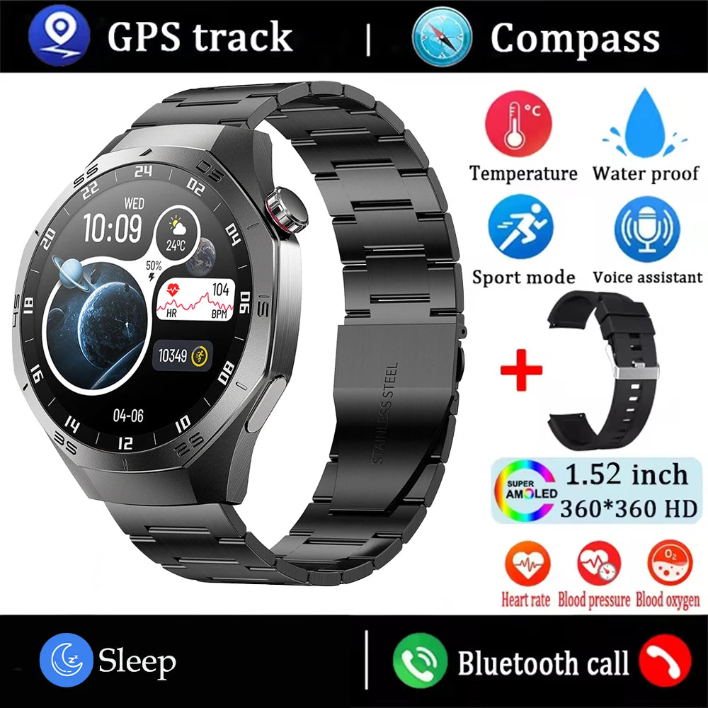 AMOLED Smartwatch – GPS, Heart Rate & Bluetooth Calls