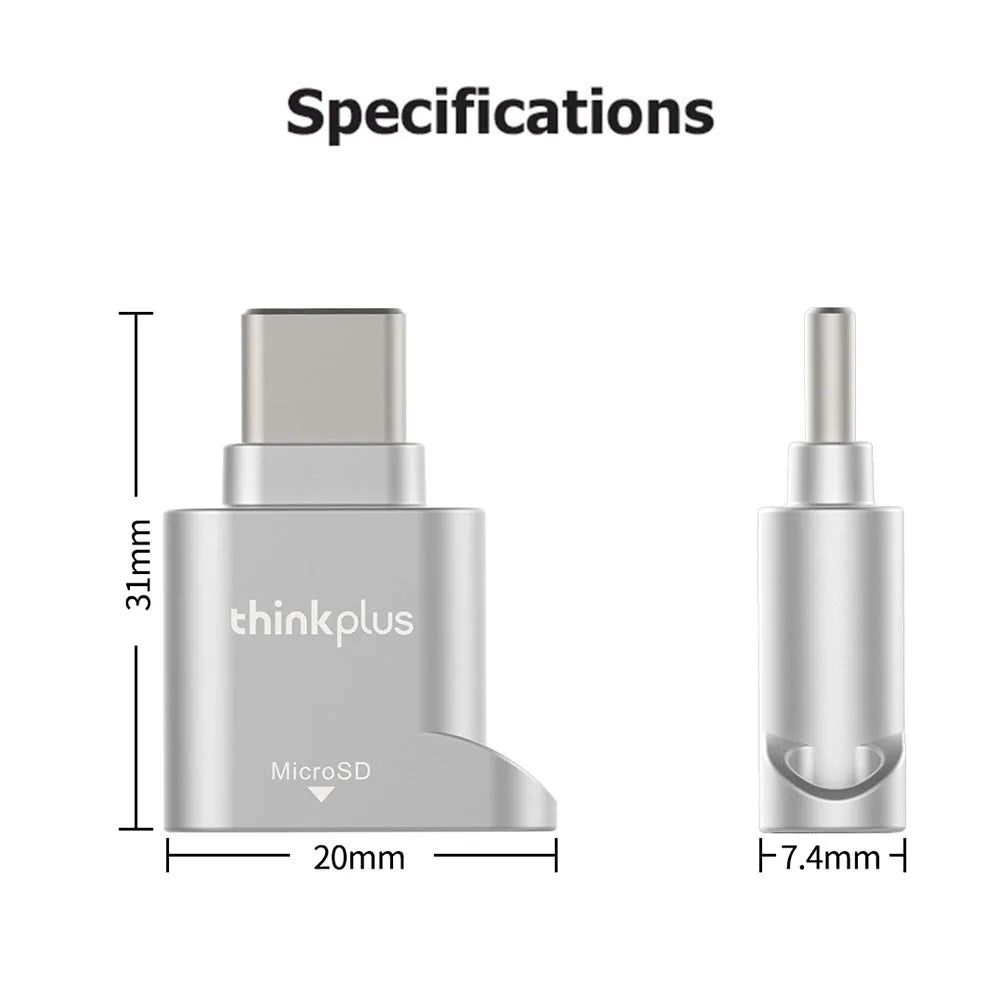 Lenovo ThinkPlus USB-C SD Card Reader – Micro SD & TF