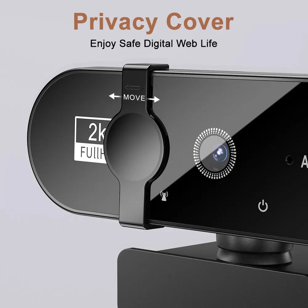4K USB Webcam with Microphone – Auto Focus, Plug & Play