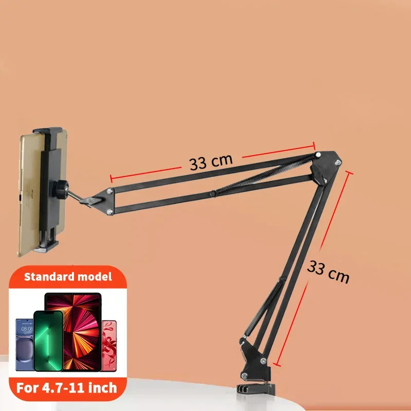 Flexible Bed Tablet Mount – 360° Arm, Fits 4.5–11" Devices