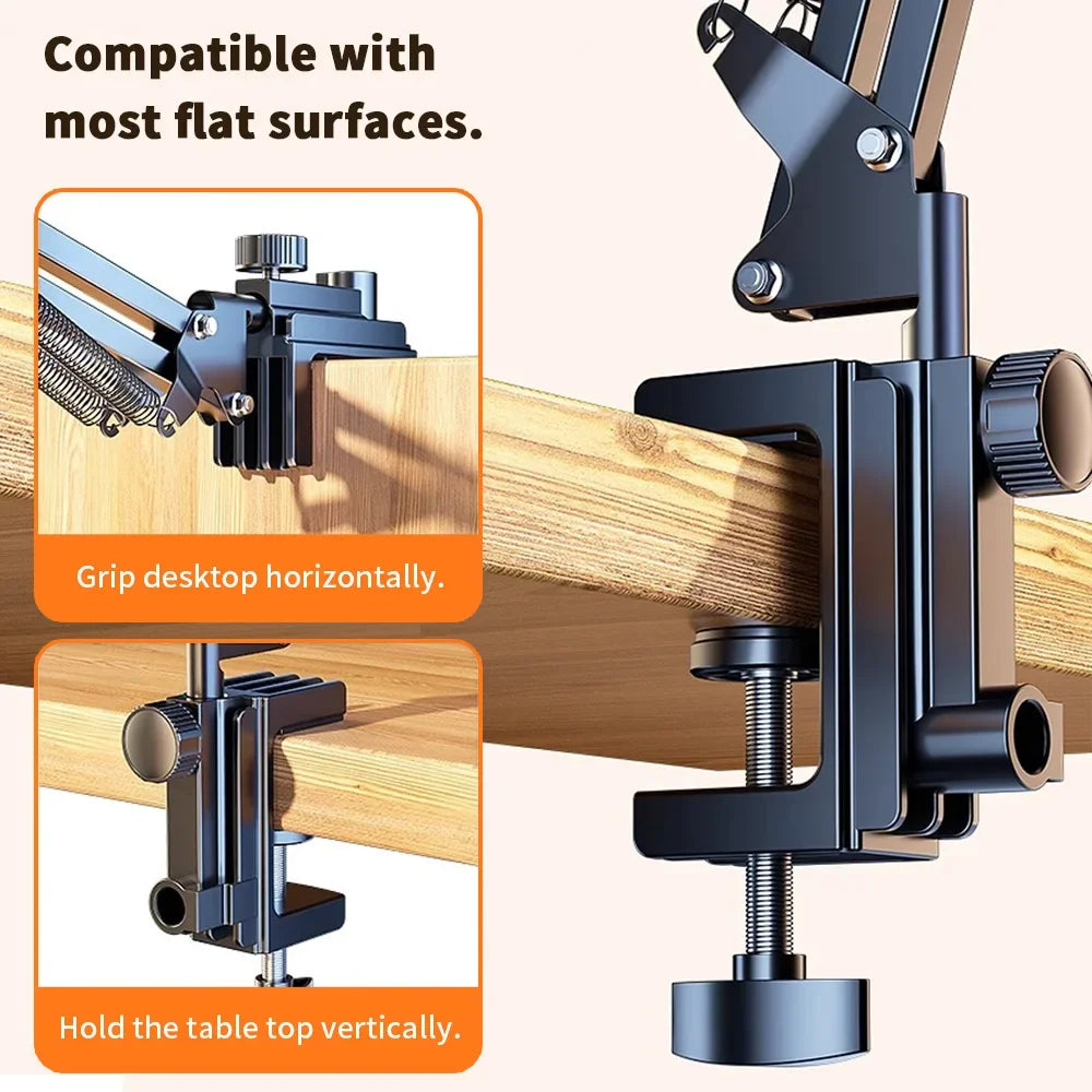 Flexible Bed Tablet Mount – 360° Arm, Fits 4.5–11" Devices