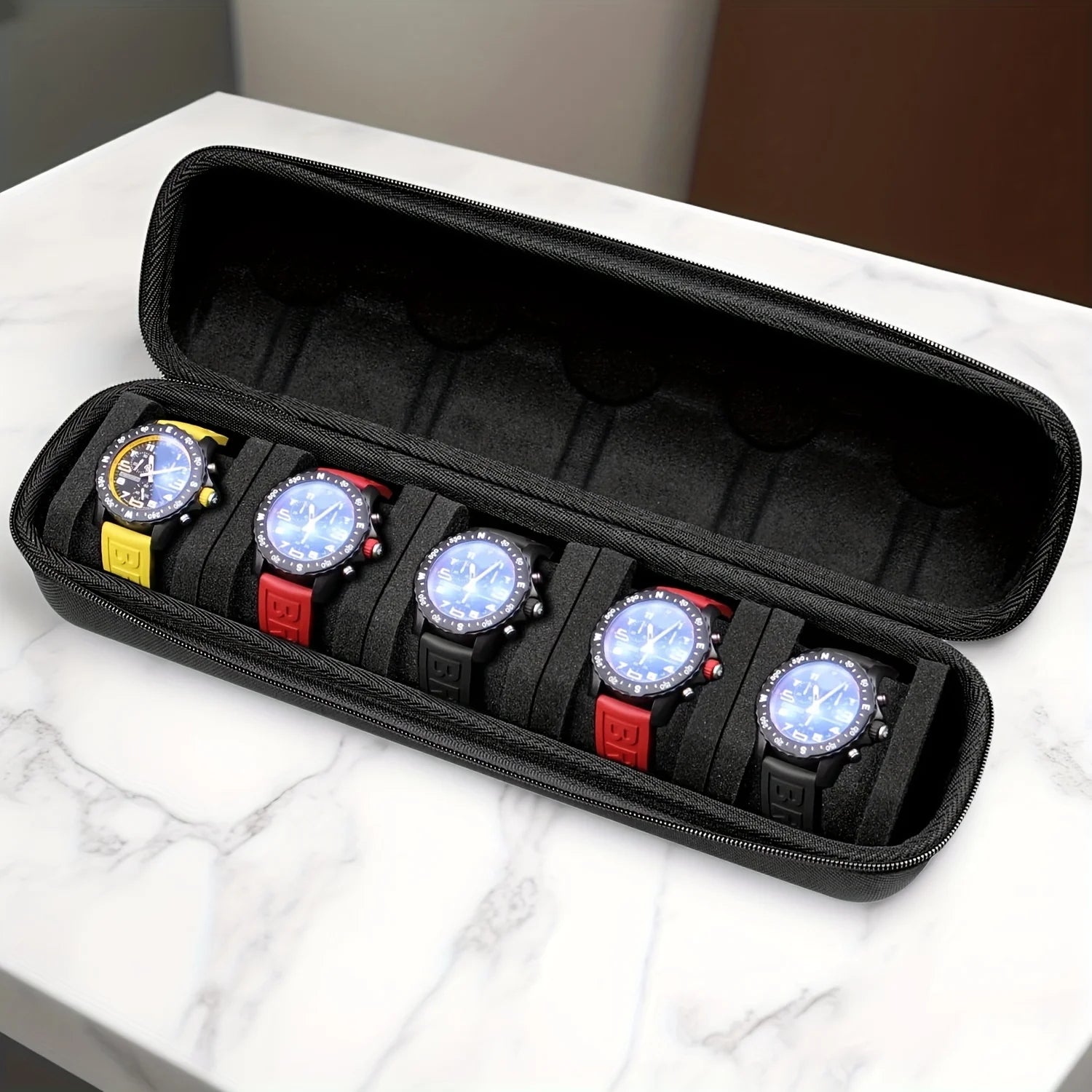 5-Slot Watch Travel Case