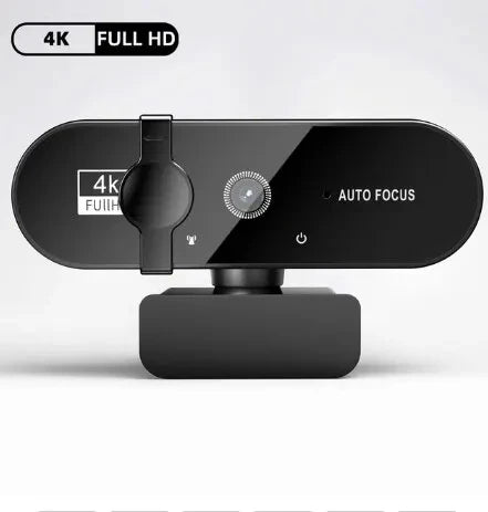4K USB Webcam with Microphone – Auto Focus, Plug & Play