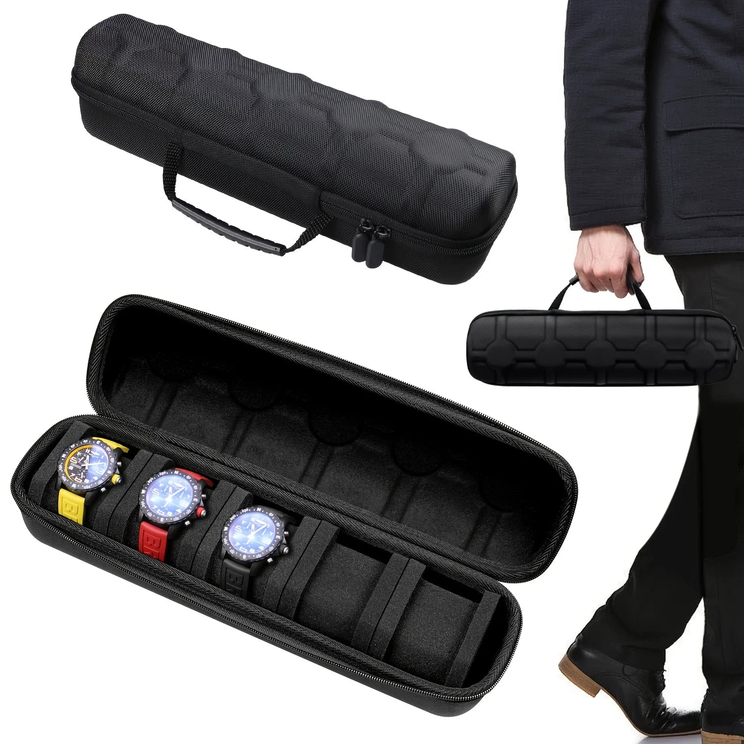 5-Slot Watch Travel Case