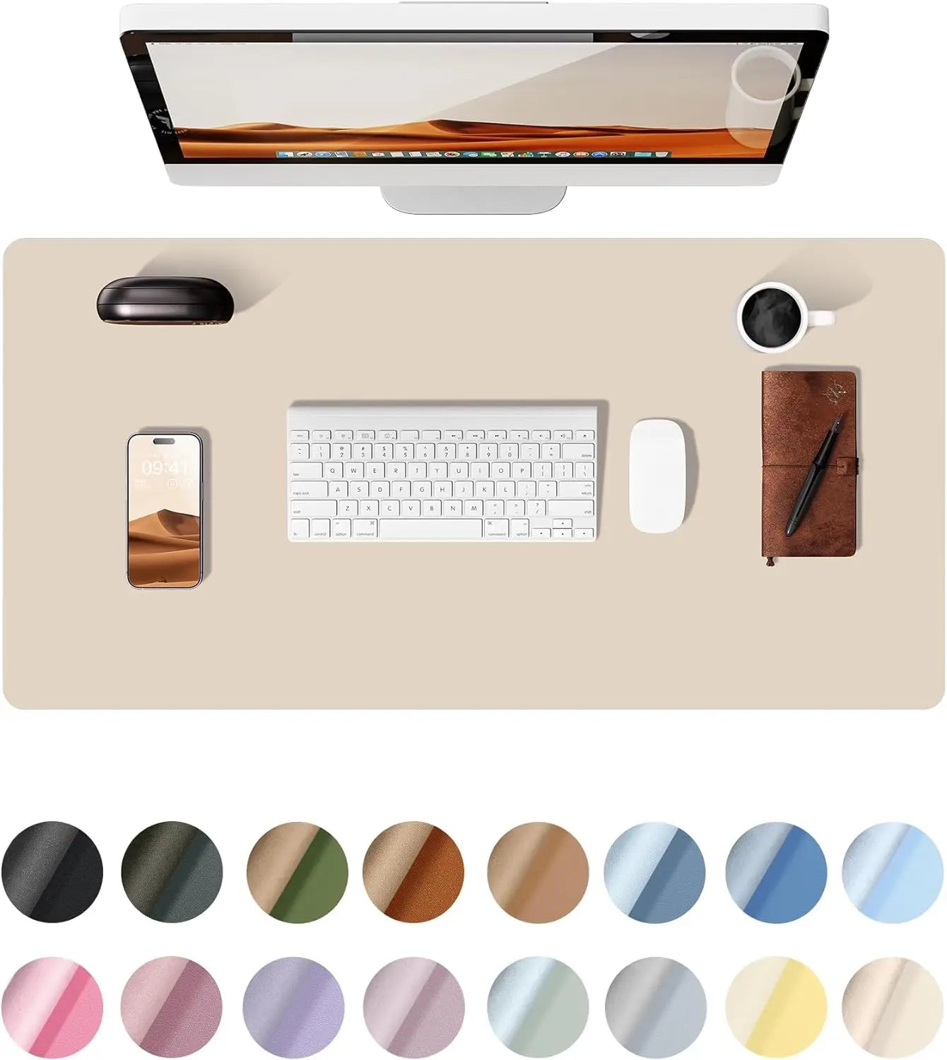 Leather Desk Mat – Large Non-Slip Mouse Pad for Office & Laptop