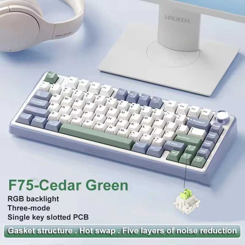 AULA F75 75% Wireless Mechanical Keyboard – RGB, Gasket Mount