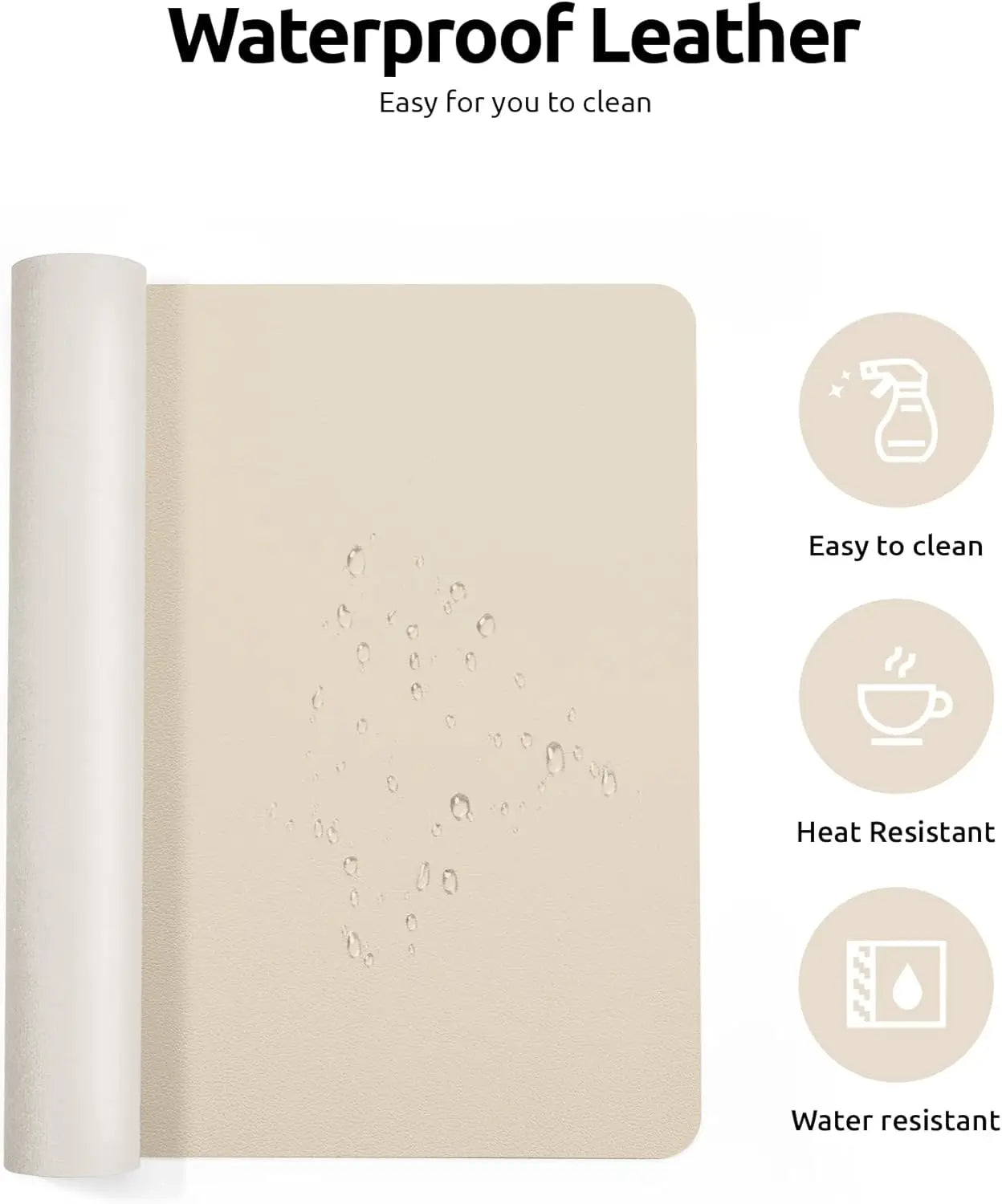 Leather Desk Mat – Large Non-Slip Mouse Pad for Office & Laptop