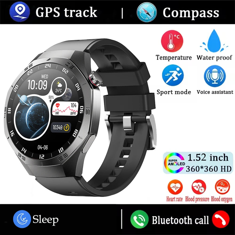 AMOLED Smartwatch – GPS, Heart Rate & Bluetooth Calls