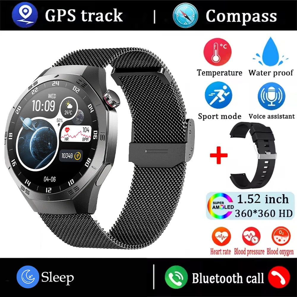 AMOLED Smartwatch – GPS, Heart Rate & Bluetooth Calls