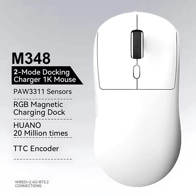 M348 Wireless Bluetooth Mouse – Rechargeable, Multi-Device