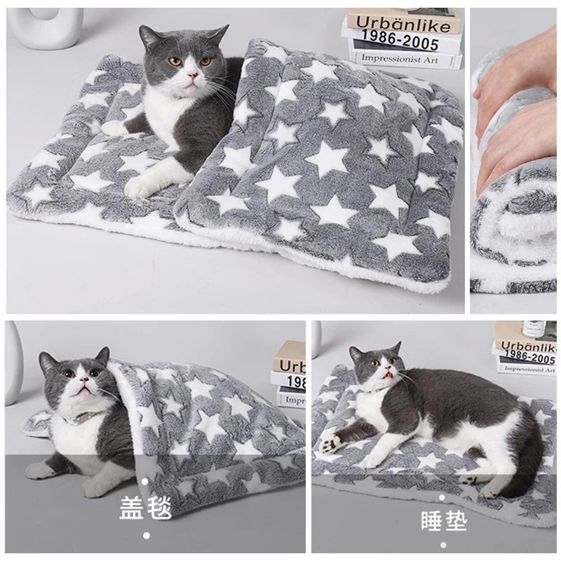 Flannel Pet Sleeping Mat – Cozy Cushion for Dogs & Cats