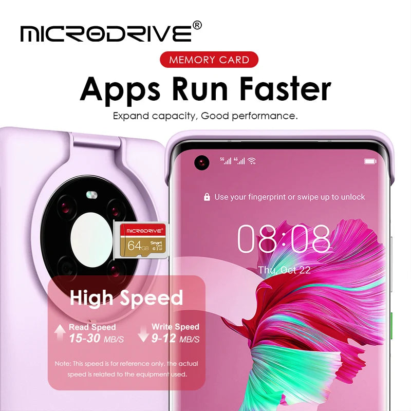 High-Speed Micro SD Card – Class 10, U3 (16GB–256GB)