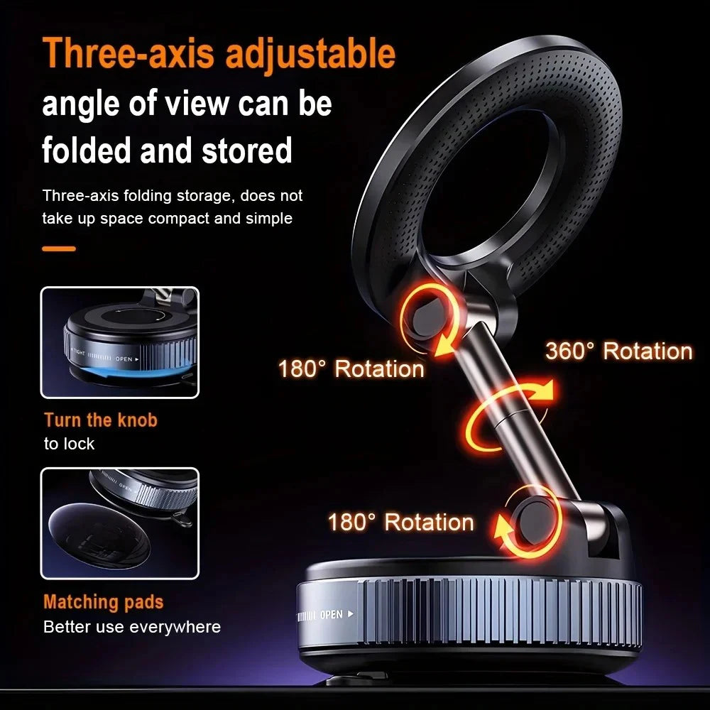 Magnetic Car Phone Mount – 360° Adjustable